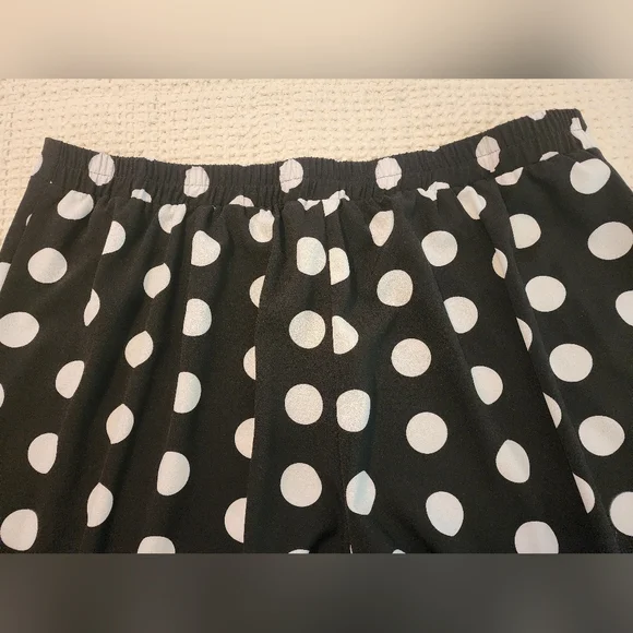 Cato Black and White Polka Dot Wide-Leg Women's Palazzo Pants 18/20 Mobwife - Picture 9 of 9